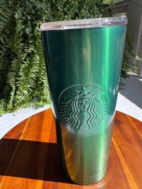 RARE 2024 Starbucks Emerald Green Stainless Steel Tumbler, 20oz
